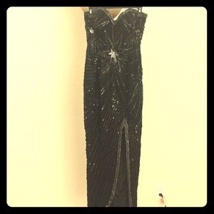 Elegant ballroom silk gown